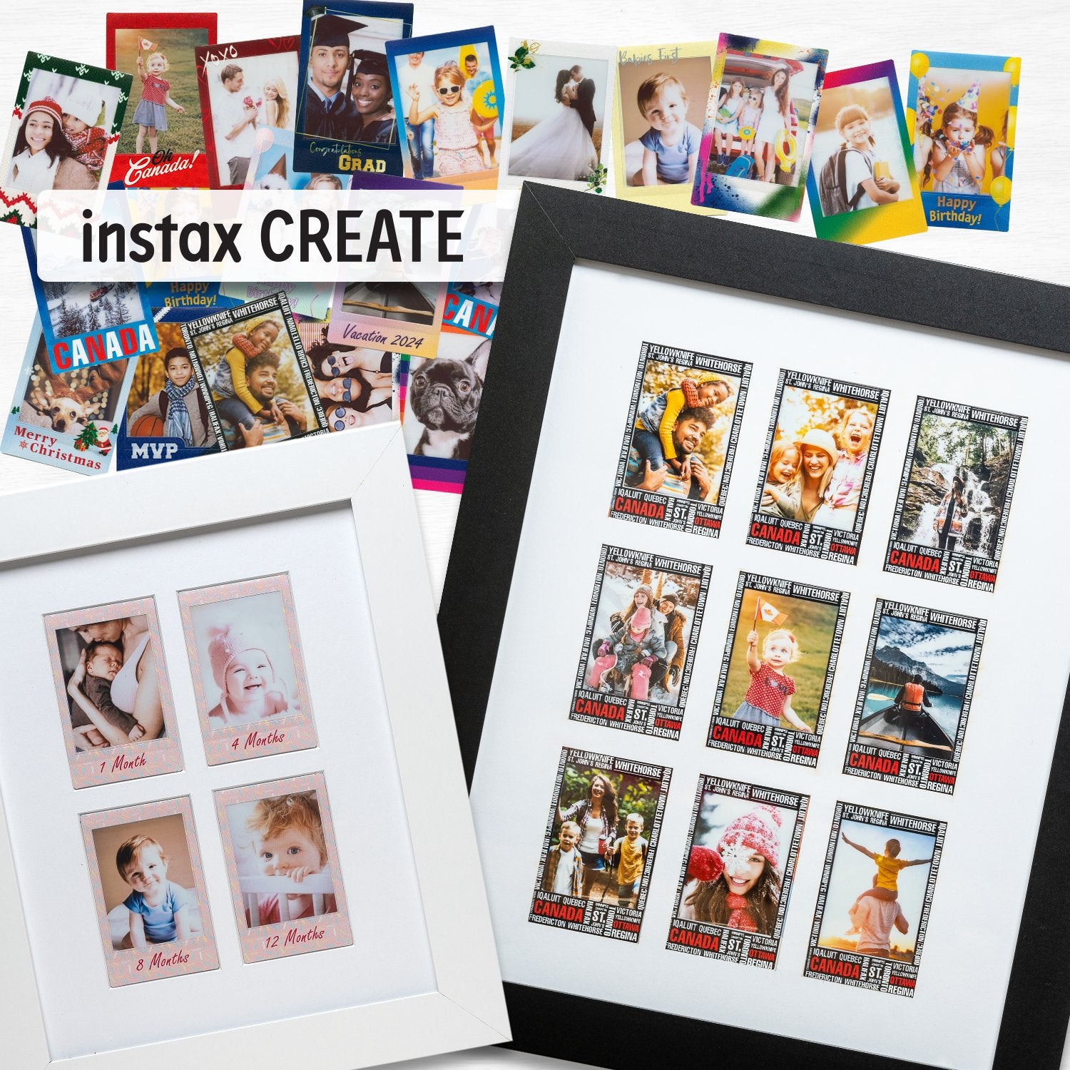 Instax Mini Photo Album for 60 Fujifilm Instax Mini or 40 Instax SQ Photos.  Spiral Bound Album With Linen Cover. Wedding Photo Album. 
