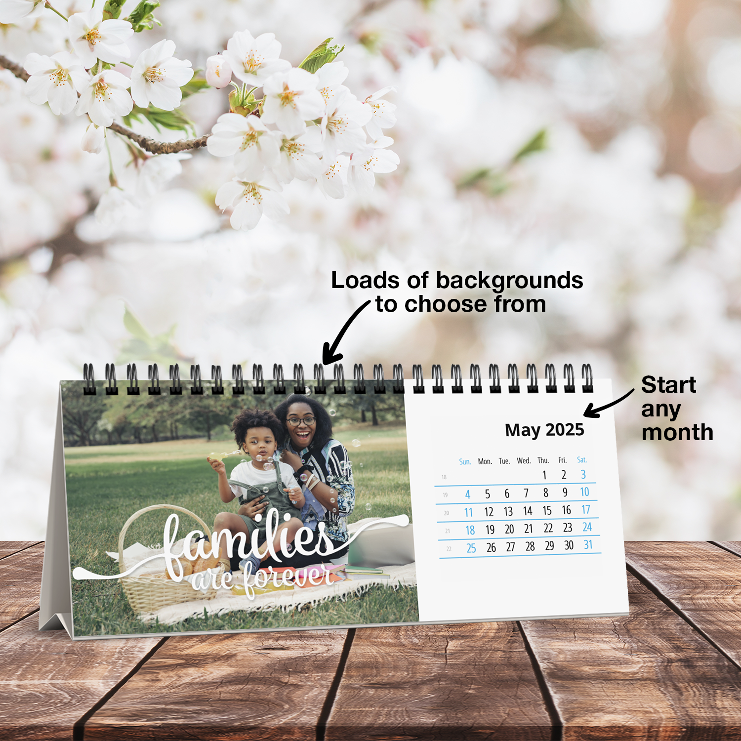 Desktop Calendar Personalized Photo Desktop Calendar  Fujifilm Fujifilm Print Life Personalized Photo Gift Made in Canada