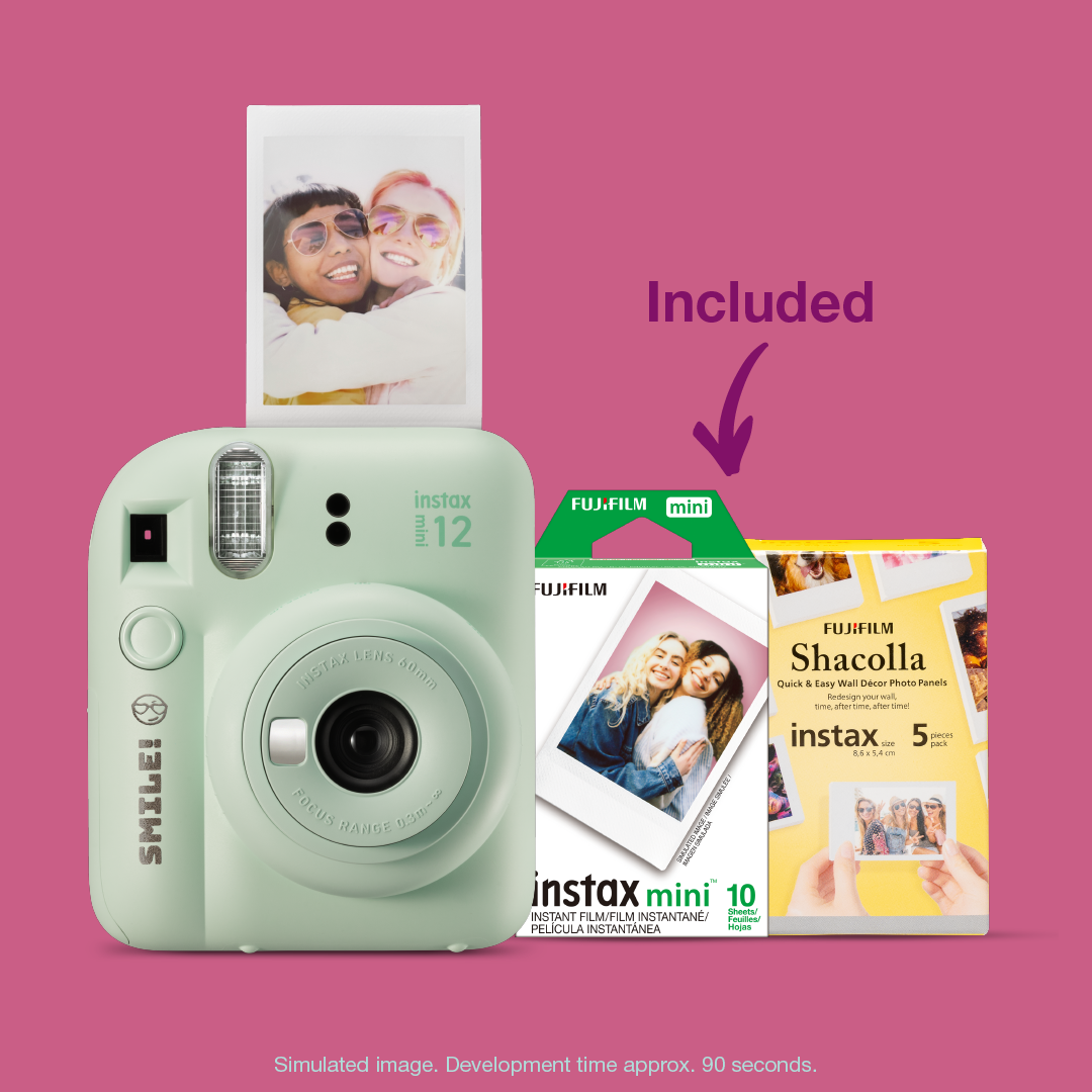 Personalized instax mini 12™ Instant Camera Bundle Personalized Fujifilm Instax Mini 12 Camera Bundle with Film  Fujifilm Fujifilm Print Life Personalized Photo Gift Made in Canada