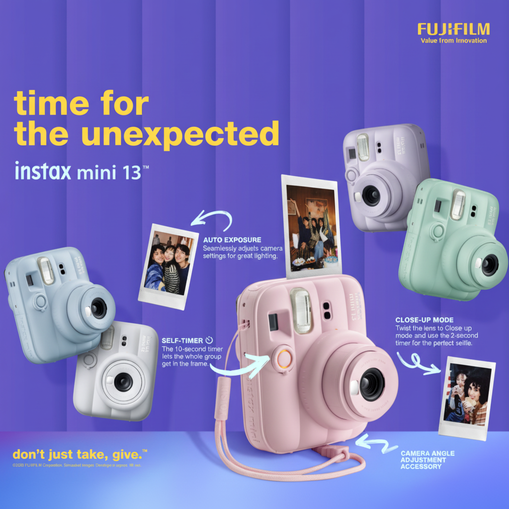 instax mini 13™ Instant Camera Personalized Fujifilm Instax Mini 13™ Camera Bundle with Film  Fujifilm Fujifilm Print Life Personalized Photo Gift Made in Canada