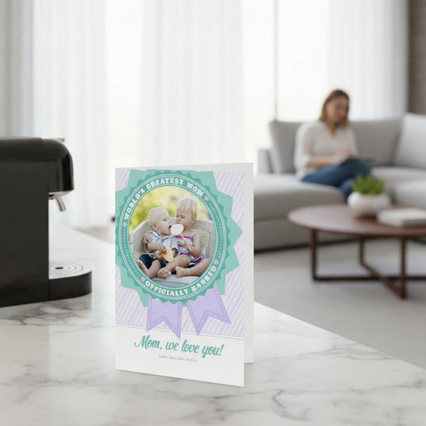 Mother's Day Greeting Card 5x7 Folded Greeting Cards, Double Sided Photo Greeting cards Greeting Card Fujifilm Fujifilm Print Life Personalized Photo Gift Made in Canada