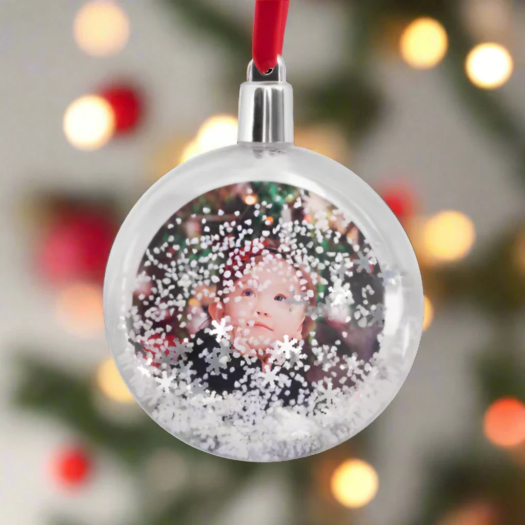 Snow Globe Ornament Personalized Snow Globe Ornament Personalize Gift Fujifilm Fujifilm Print Life Personalized Photo Gift Made in Canada