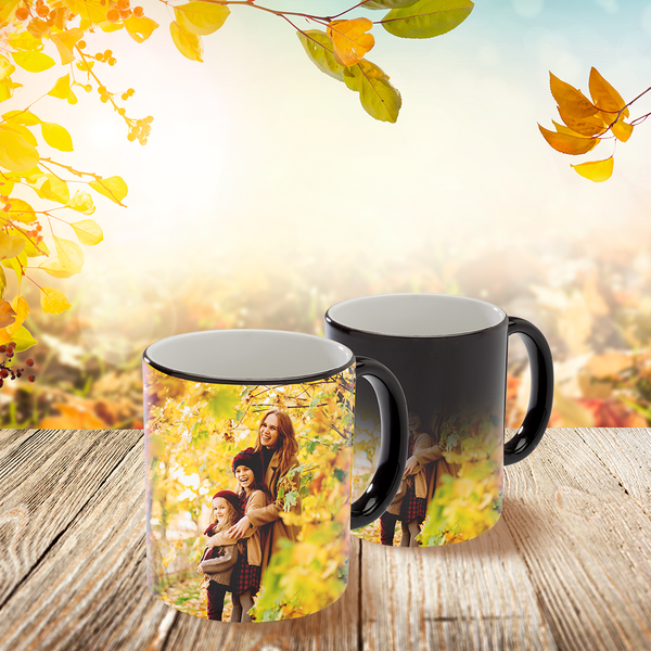 Black Colour-Changing Mug Personalized Black Colour Changing Magic Mugs Personalized Drinkware Fujifilm Fujifilm Print Life Personalized Photo Gift Made in Canada