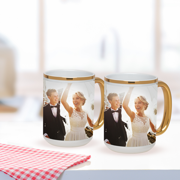 Gold Rimmed Mug Personalized Gold Rimmed Mugs  Fujifilm Fujifilm Print Life Personalized Photo Gift Made in Canada