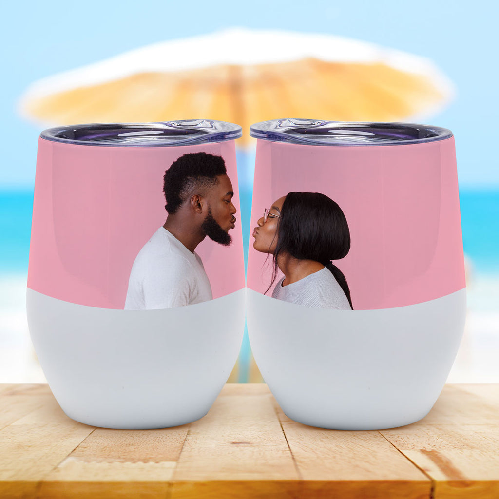 Personalized Wine Tumbler With Photo Picture Text Pictures