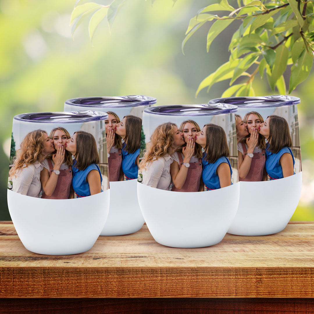 Wine Tumbler (12oz.) Personalized Wine Tumbler Personalize Gift Fujifilm Fujifilm Print Life Personalized Photo Gift Made in Canada
